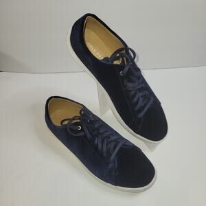 Cole Haan Women 11 B Shoes Marine Blue Velvet Casual Grand Crosscourt II W09716